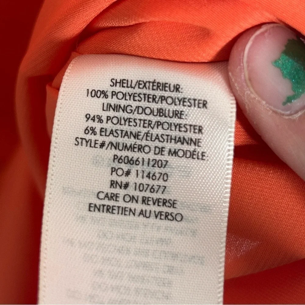 Alice + Olivia Orange V-Neck Shift Dress